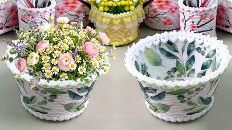 Diese einfache Idee verwandelt Plastikschüsseln in atemberaubende Blumenstände für deinen