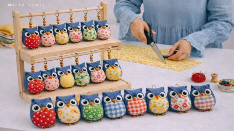 Erstelle 5 süße Eulen-Dolls aus alten Stoffresten – So einfach geht’s!