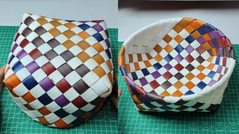 Kreiere 5 bunte Körbe aus Papier-Rattan in nur 3 einfachen Schritten!