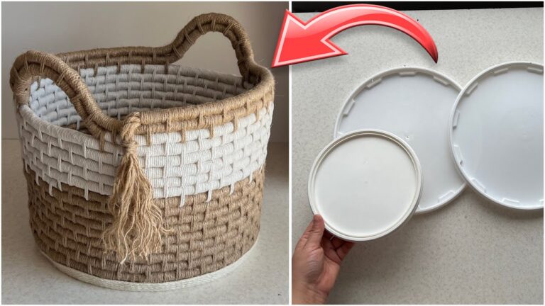 5 kreative Ideen: So verwandelst du einen Plastikdeckel in einen DIY-Korb! 🧺