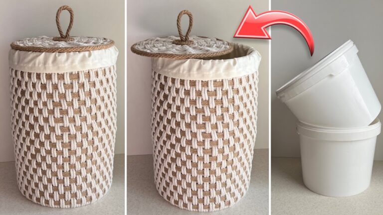 2 geniale DIY-Ideen für Aufbewahrungskörbe aus zwei Plastik-Buckets! 🧺