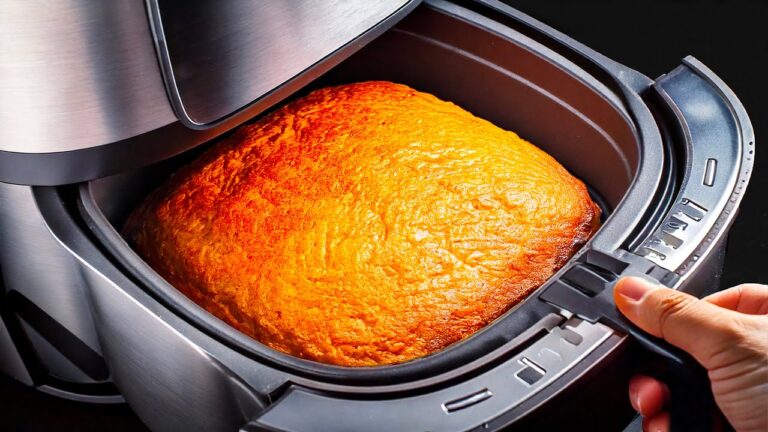5 Minuten für einen gesunden Apfelkuchen ohne Mehl und Zucker in der Heißluftfritteuse!