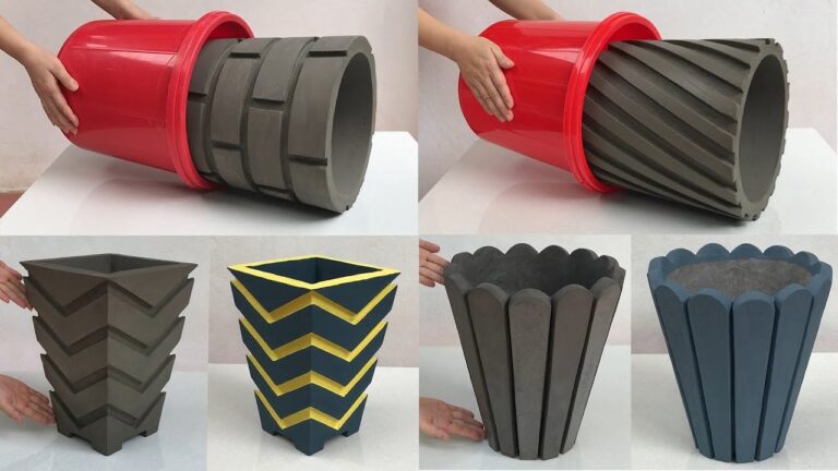 6 wunderschöne Betonblumentöpfe, die deinen Garten verwandeln werden!