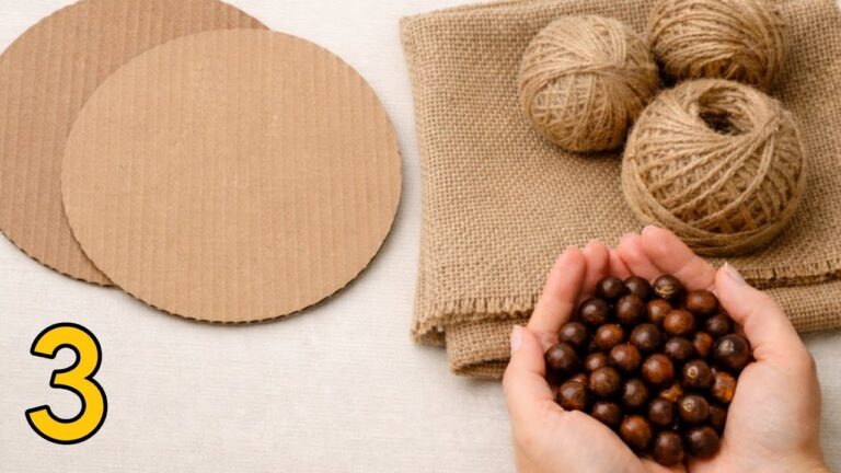3 DIY Ideen für gemütliche Deko mit Jutestoff, Juteseil & Holzperlen