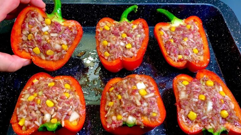 10 Schritte zu perfekten gefüllten Paprika – Einfaches Rezept mit unvergesslichem Geschmack!