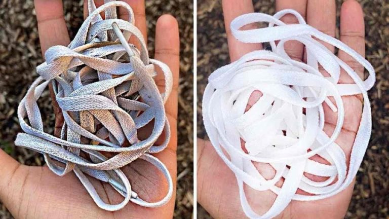 Schnelle Reinigung: Schuhe mit Bleichmittel im Nu wieder strahlend weiß