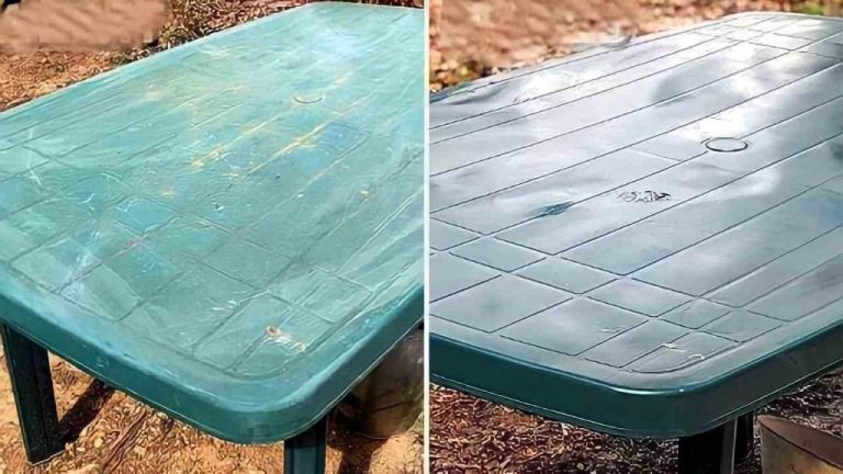 So reinigen Sie Ihren Gartentisch aus Kunststoff, damit er wieder glänzt