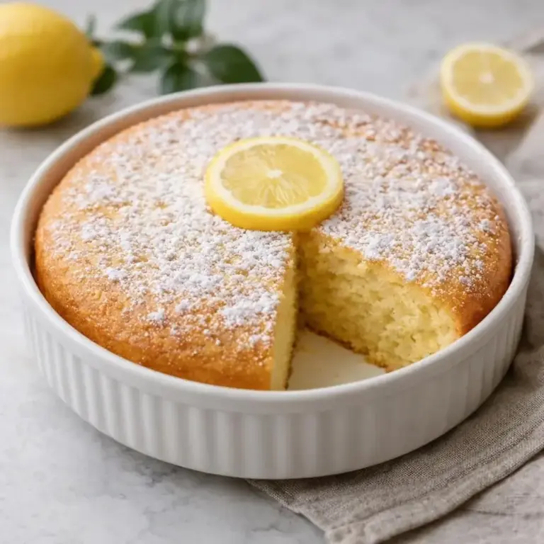 Saftiger Zitronenkuchen ohne Glasur: Zarte Textur mit Zesten und Puderzucker