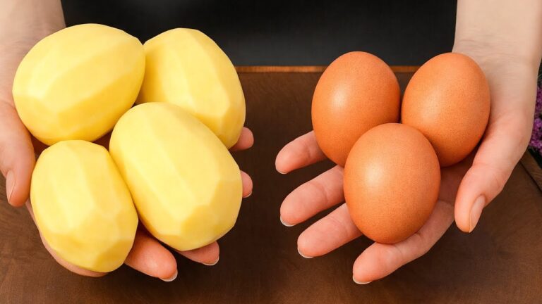 Das einfachste Abendessen: 4 Kartoffeln und 3 Eier für ein köstliches Rezept!