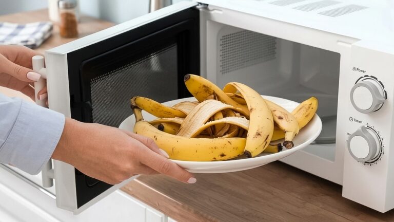 Warum 5 Minuten mit Bananenschalen im Mikrowelle Geld bringen können!