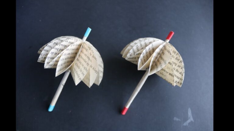 5 einfache Schritte zum Basteln eines Papierregenschirms für Kinder
