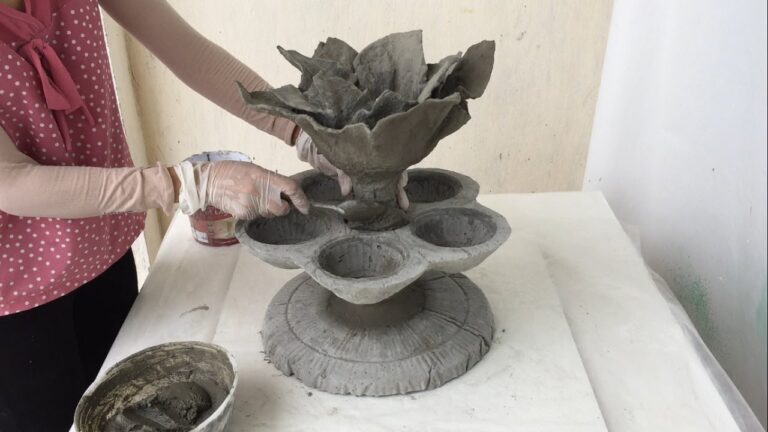 Bau dir in 5 Schritten einen kreativen zweigeschossigen Blumenkübel aus Beton!