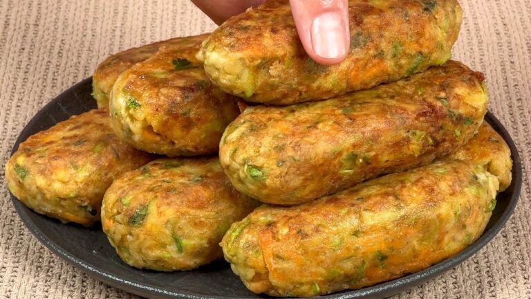 Zucchini mit Haferflocken und Thunfisch ist besser als Fleisch! Gesund und lecker!