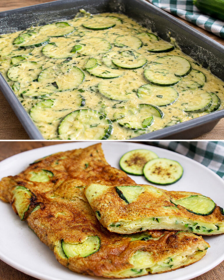 Hast du eine Zucchini und Eier? Günstiges und leckeres Rezept.