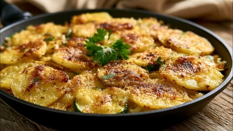 Kartoffeln und Zucchini sind besser als Fleisch! Ich würde das jeden Tag essen! Rezept